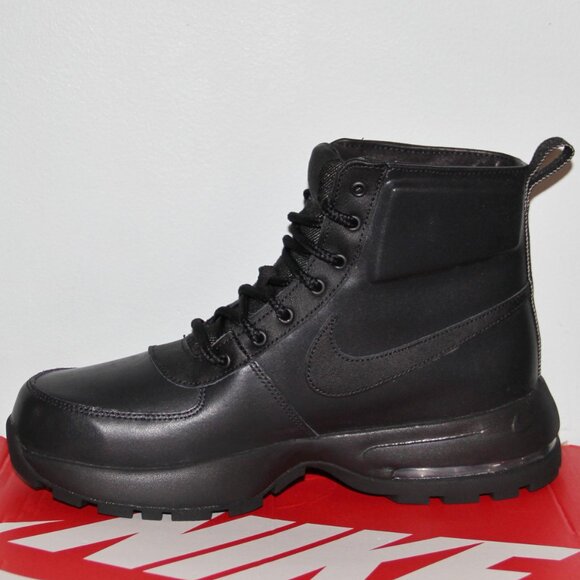 Nike Air Max Goaterra 2.0 Leather Boots Mens 8 Triple Black - Picture 3 of 6